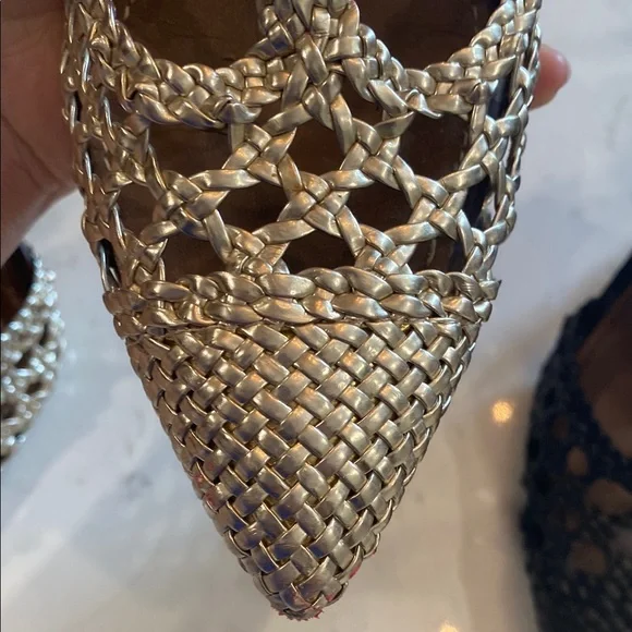 ⚡️3 for $15⚡️ bundle of Donald J. Pliner Black and Gold Heels size 5-Preloved - Picture 14 of 16